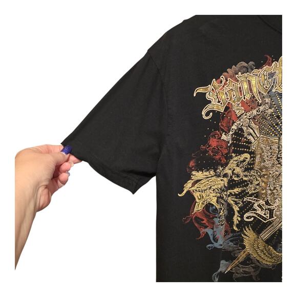 CH Apparel Sanctuary Soul Pullover Tshirt Mens Size XL Skull Swords Gothic Punk - Picture 6 of 10